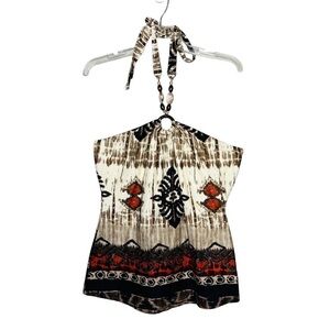 Maurices Multi Color Embellished Halter Top